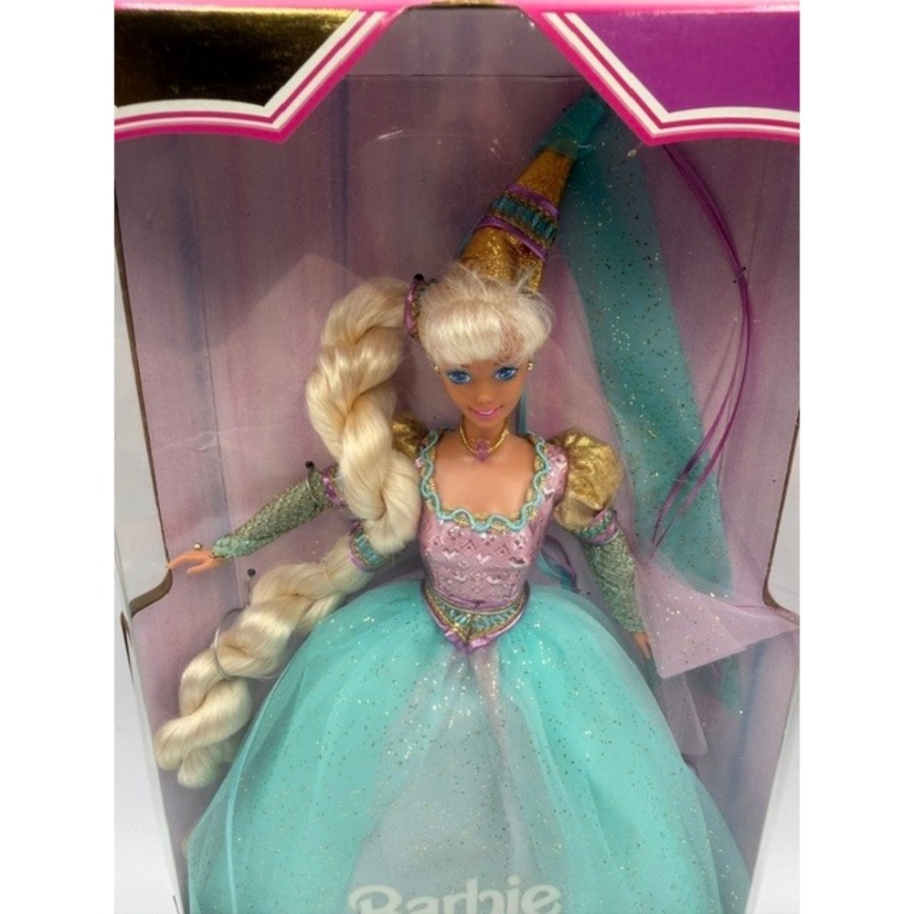 Vintage 1994 Barbie as Rapunzel Doll Fairy Tale Beauty 13016 Mattel NIB - Picture 2 of 11